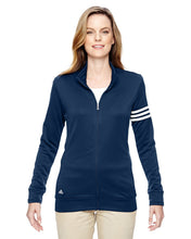 adidas Golf Ladies' climalite 3-Stripes Full-Zip A191 NAVY/ WHITE
