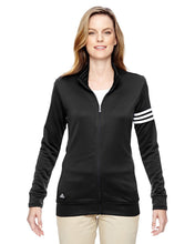 adidas Golf Ladies' climalite 3-Stripes Full-Zip A191 BLACK/ WHITE