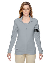 adidas Golf Ladies' climalite 3-Stripes Full-Zip A191 CHROME/ BLACK