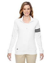 adidas Golf Ladies' climalite 3-Stripes Full-Zip A191 WHITE/ BLACK