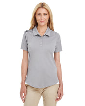 adidas Golf Ladies' 3-Stripes Shoulder Polo A235 MED GREY HTHR