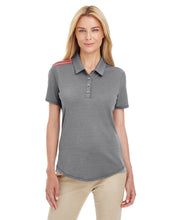 adidas Golf Ladies' 3-Stripes Shoulder Polo A235 BLACK HEATHER
