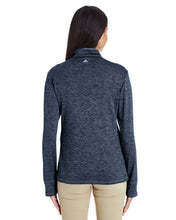 adidas Golf Ladies' 3-Stripes Heather Quarter-Zip A285 NAVY HEATHER